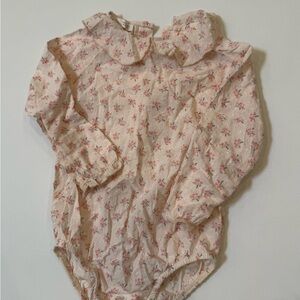 Zara Floral Long-Sleeve Baby Onesie